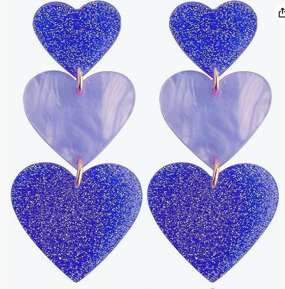 Wholesale color matching Valentine's Day acrylic love earrings niche personality High sense earrings women